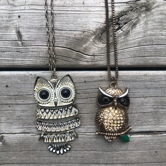 2x Owl Pendant Necklaces - Picture 1 of 2